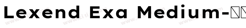 Lexend Exa Medium字体转换